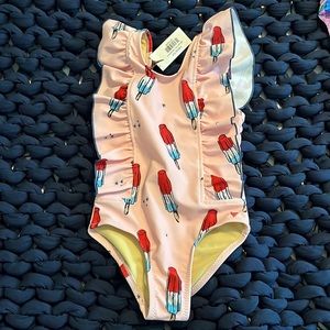 pink chicken girls swim suit 2t popsicle